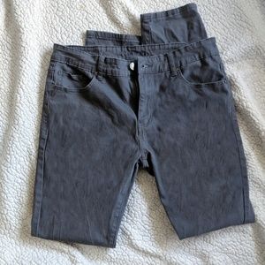 34" by 32" Grey Carbon Khaki Pants